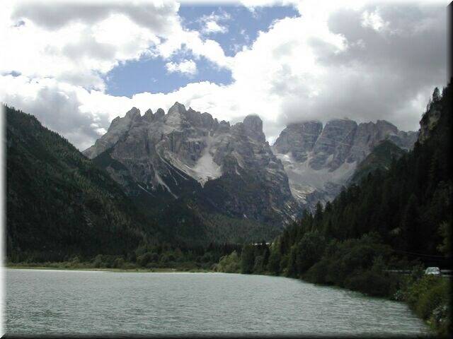 Lago di Landro / Dürrensee mit Monte Cristallino
